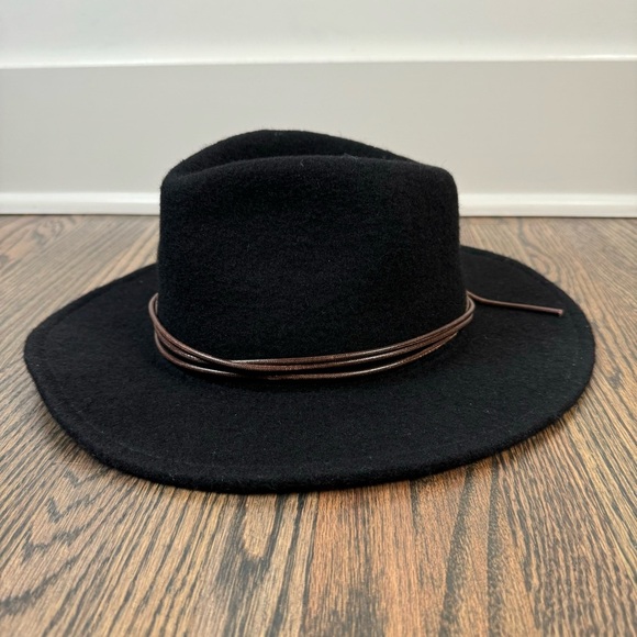 Brixton Ridge western black wool wide brim fedora OS - Picture 1 of 8
